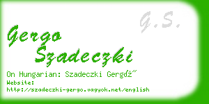 gergo szadeczki business card